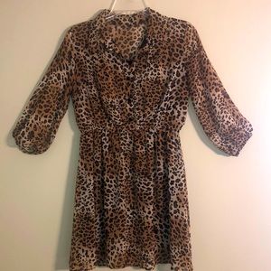 Fully lined leopard print tunic